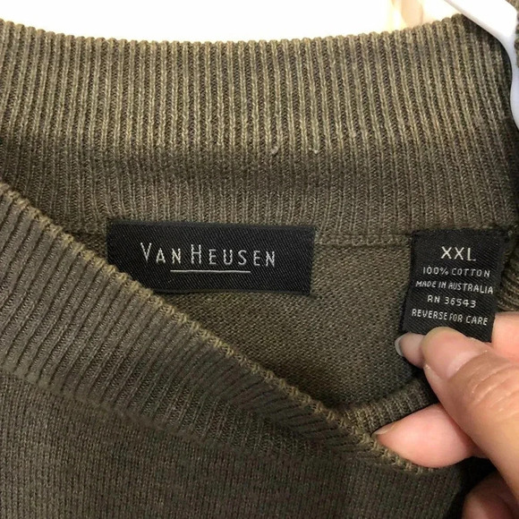 Vanheusen Men 100% Cotton Sweater Size Xxl - Picture 3 of 4